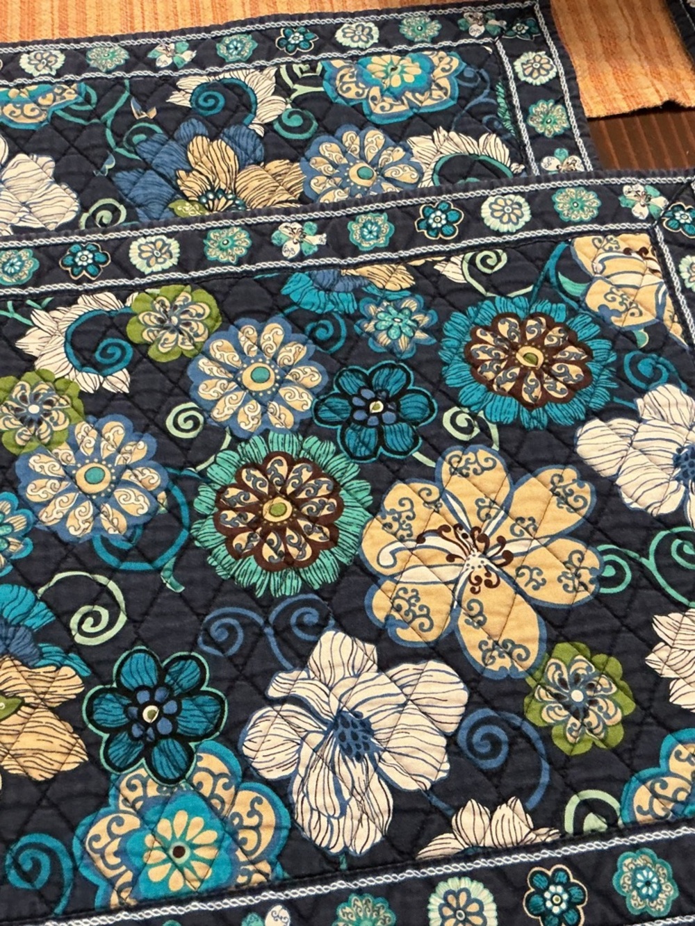 Vera Bradley Quilted Set of Reversible Placemats - Picture 6 of 16